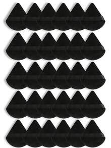 50/30/20/10pcs Velvet Triangle Makeup Sponge Puff, Reusable Air Cushion Makeup Sponge Set, Suitable For All Skin Types, Essential Makeup Tools For Summer Beach And Travel,Giveaways,Travel,Cheap Stuff,Travel Essential - Black - View 12