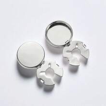 5pcs/Set Solid Color DIY Cufflink Accessories, Copper Turtle Smooth Casing Cufflinks, Handmade Shirt Collar Decor Buttons, Geometric Pattern Button Sets, Shirt Buttons, Clip-On Button Sets, Fashion Crystal Cufflink Sets, Suitable For Tuxedo And Wedding Dress Decoration - Multicolor - View 6