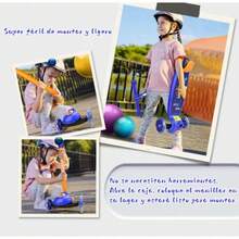 CYPNBebeay Scooters para Niños Patín del Diablo Scooter Patinetas para Niños 3-8 Años con Tres Ruedas LED y Sistema de Balanceo Scooters Resistente con Altura Ajustable Monopatin Juguetes y RegaloFashion - 219613412 - Ver 6
