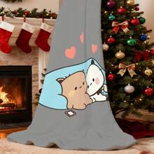 ZLIENSZUS DuDu Bear & BuBu Bear Flannel Throw Blanket - Ultra-Soft All-Season Cozy Blanket With Cute Cartoon Bear Couple Design, Mixed Colors Bed, Sofa, Camping - Home Decor, And Halloween Themes, Birthday Mother's Day Size 70x140cm/27. 56x55. 12 In - Nhiều màu - Xem 5