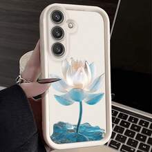 Funda de teléfono con patrón de loto adecuada para Samsung Galaxy A03s/A10s/A13/A14/A15/A30/A20s/A22/A24/A25/A31/A32/A33/A34/A35/A50/A30s/A51/A52/A53/A54/A55/S20/S21/S22/S23/S24/S25/M15/M31/M34/M35/M54/M55 Funda suave de escalera de cielo Clásica en blanco y negro de dos tonos Antigolpes Protección completa Cubierta de moda Elemento de alta gama Mejor opción de regalo - Multicolor - Ver 8