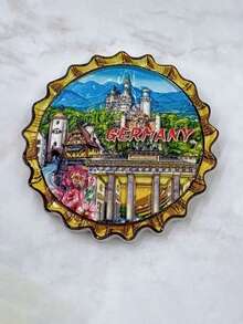 3D Stereoscopic Fridge Magnet, Souvenir Of Schloss Charlottenburg (Swan Castle) Beer House, Berlin, Germany - Multicolor - View 11