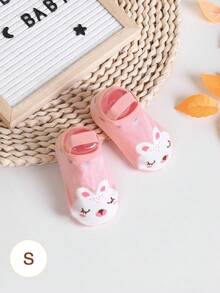 1 Pair Cute Cartoon Pattern Anti-Slip Dot Toddler Socks, Stay-On Design, Protect Feet, Suitable For Crawling Suits, With Elastic Band