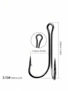 10个蛙形三叉钩，双倒刺爆炸钩，鸡爪钩，大盘钩，路亚钓鱼配件 - 黑色 - 查看 7