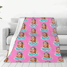 Cute Like Nastya Girl Knitted Blanket Anime Cartoon Wool Throw Blanket Home Couch Decoration Ultra-Soft Warm Bedsprea - 款式 - 查看 1