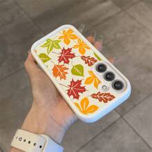 Funda de Teléfono con Patrón de Hojas de Otoño Adecuada para Samsung Galaxy A03s/A10s/A13/A14/A15/A30/A20s/A22/A24/A25/A31/A32/A33/A34/A35/A50/A30s/A51/A52/A53/A54/A55/S20/S21/S22/S23/S24/S25/M15/M31/M34/M35/M54/M55 Funda Suave de Escalera de Ojos de Cielo Clásica en Blanco y Negro de Dos Tonos Antigolpes Protección Completa Regalo de Elemento de Alta Gama a la Moda Mejor Opción - Multicolor - Ver 10