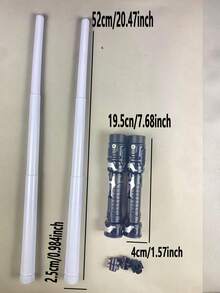 1支随机颜色可伸缩荧光棒，二合一圣诞装饰闪光荧光棒，减压玩具伸缩杆（不含电池），部分部件颜色随机，游戏，玩具，礼物 - 彩色 - 查看 15