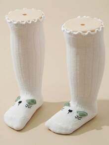 2双随机荷叶边短袜，可爱卡通百搭返校袜，防蚊虫 - 彩色 - 查看 6