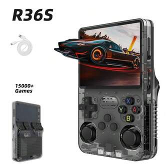 R36S Retro Handheld Game Console, Linux System, 3.5" IPS Screen, 18000+ Game Capacity, Portable Pocket Video Player