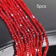 4mm Vibrant Faceted Glass Ball Beads | Sparkling Crystal Loose Beads | DIY Bracelet Necklace Phone Chain Jewelry Making Supplies | Handmade Craft Accessories - Spinel - View 106