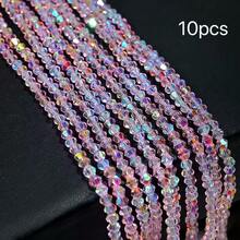 4mm Vibrant Faceted Glass Ball Beads | Sparkling Crystal Loose Beads | DIY Bracelet Necklace Phone Chain Jewelry Making Supplies | Handmade Craft Accessories - Spinel - View 8