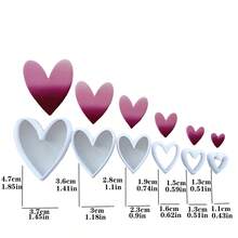 6pcs/Set Geometric Heart Shaped Soft Clay Mold, Jewelry Making Accessory Tool - White - View 4
