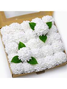 25支大丽花泡沫仿真花，触感逼真，适用于家居装饰、毕业典礼装饰、户外派对、礼品、婚礼中心装饰（不含叶子） - 彩色 - 查看 12