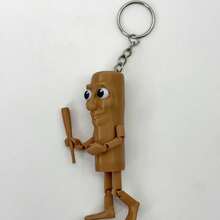 1pc Wooden Peg Doll Collectible Art Decor, Plastic Crafted Design, Suitable For Halloween, April Fools, Valentine's Day And Birthday Party Surprise Gift, Wooden Barrel Person Figurine Statue - Multicolor - View 2