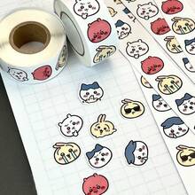 1张可爱卡通人物卷轴贴纸，优雅装饰，适用于剪贴簿、学生计划本、新年、情人节、复活节礼物