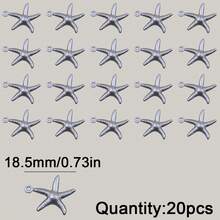 20pcs Stainless Steel Hollow Ocean Creature Pendants, For DIY Craft Accessories, Friendship Gifts, Home Decor, Small Item Decoration - DIY - View 11