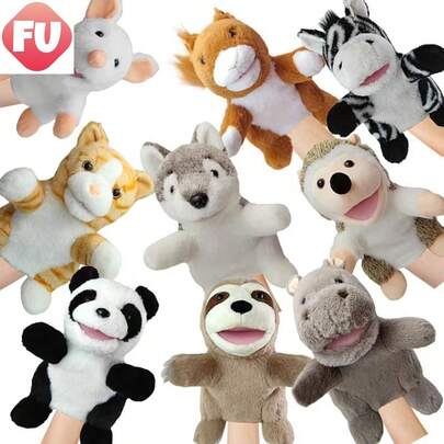 3 pcs Muñecas de mano de animales de dibujos animados (envío aleatorio de estilos)