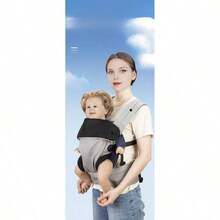 Baby Carrier, Infant Cotton Front & Back Dual-Use Multifunctional Child Carrier Backpack - Multicolor - View 9