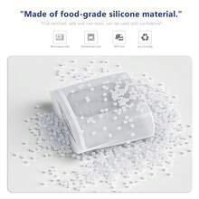 Premium Silicone Reusable Food Storage Bags,4 Pack(100oz, 50oz, 30oz,15oz),New Generation Stand Up Zip Freezer Bags,FSandsswich Snack Bags,Healthy Food Storage Containers,Leak-Free,Dishwasher - 透明的 - 查看 6