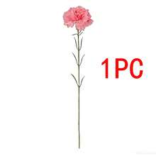 10支仿真康乃馨，丝质花茎，适用于葬礼布置、婚礼花束、花圈装饰、DIY手工、母亲节、情人节等场合。可用作婚礼中心装饰、新娘送礼、桌面摆设、家庭聚会、生日装饰。不含花瓶。 - 粉色 - 查看 9