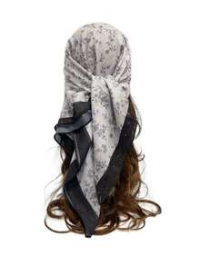 1条新款水钻碎花土耳其雪纺围巾，时尚头巾 - 彩色 - 查看 6