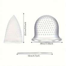 Reusable Silicone Highlighting Cap, Dyeing Cap, Snap Dyeing Hairdressing Cloth, Highlighting Cap With Gloves For Hair Salons