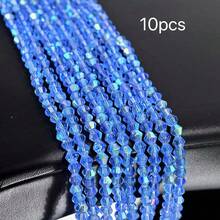 4mm Vibrant Faceted Glass Ball Beads | Sparkling Crystal Loose Beads | DIY Bracelet Necklace Phone Chain Jewelry Making Supplies | Handmade Craft Accessories - Spinel - View 114