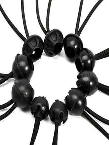 15cm Outdoor Camping Tarp Tent Fixing Elastic Rope With Plastic Ball, Camping Equipment, Camping Essentials - Multicolor - View 5