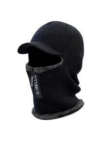 1 PC Knitted Hats, Men's And Women's Winter Cycling And Skiing Plus Wool Wool Hat Thickened Warm And Cold Bib One Head Set Electric Car Windproof Hat - Multicolor - View 14