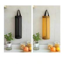 Wall-Mounted Plastic Bag Dispenser, Garbage Bag Hanging Storage Rack, Kitchen Trash Organizer