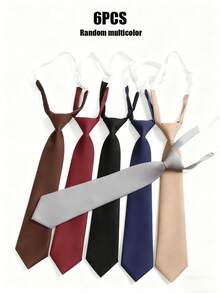 1 corbata de mujer, una corbata clásica de uniforme escolar para damas, una correa de cuello ajustable para fiestas, festivales y actuaciones, adecuada para uso escolar, de boda y de negocios - MulticolorA - Ver 16