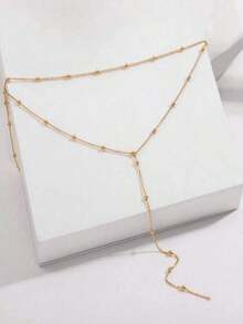 A Bohemian Vacation Style Necklace - Collar, Fashionable Double-Layer Rice Bead Design Style, Suitable For Women's Daily Vacation - Beach Parties, Gatherings - Various Occasions Dressing Up Necklaces For Women - A-20 - Xem 5