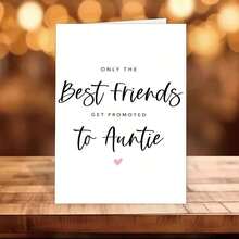 送给闺蜜的独特怀孕公告卡 - “只有最好的朋友才能升级成为阿姨” - 设计精美、适合派对、庆祝新晋阿姨和各种场合的完美独特礼物