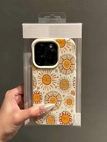 1 chiếc ốp lưng điện thoại TPU chống sốc, họa tiết mặt trời retro sáng tạo, bề mặt nhám, tương thích với iPhone 17 16 15 14 13 12 11 Pro Max, S24/23/22/21 Ultra, A55/54/53/52/51/33 - Nhiều màu - Xem 3