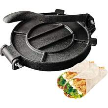 Prensa de Tortilla de Hierro Fundido Máquina para Tortillas y Quesadillas Antiadherente Resistente 19.5cm, Herramienta Prensa de Burrito Taco para Hacer Omelette Tacos Chapati Roti Pan en Cocina Hogar,38259313 - Multicolor - Ver 1