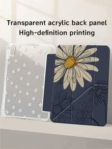 1 件装，采用卡通星星和领结双面图案设计，适用于 iPad 10/9/2025 Pro 11 英寸，Y 型折叠平板电脑保护套，透明亚克力后盖，具有自动唤醒/睡眠功能、多角度支撑和笔槽，是办公和学习的必备之选，非磁性保护套。 - 藍色 - 查看 3