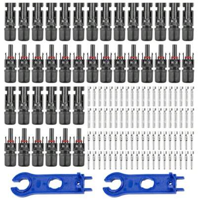 Solar Connectors - 20Pairs/ 40PCS Solar Panel Connector Male Female With Dual Spanners IP67 Waterproof