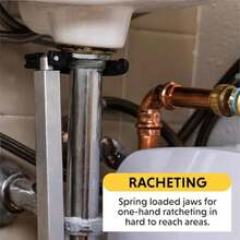 General Tools & Instruments 140XL Basin Wrench Large Jaw, 11 to 16-Inch(Capacidad de 1 a 2 pulgadas 11" - 16") - Multicolor - Ver 4