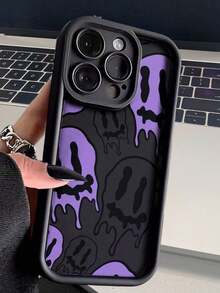 1pc Funny Ghost Face Phone Case Silicone Compatible With IPhone 17 Air 17 16 15 14 13 12 11 Plus Pro Max Shockproof Soft Cover - Multicolor - View 2