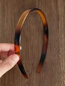 3pcs/1pc Women's Headbands, 1.2cm/0.47in Width, Black, White, Tortoiseshell, Minimalist Design, Non-Slip Serrated Lightweight Plastic Headbands, Fashion Versatile, Elegant, Simple, Suitable For Daily, Outdoor, Beach, Party, Commute, Vacation, Hair Styling, Washing Face, Makeup, Outfit Accessory, Hair Band, Hair Hoop Head Accessories, Hairband - Multicolor - View 4