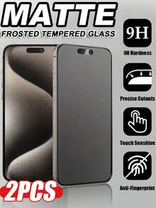 2片装 2.5D 全屏高清磨砂钢化玻璃屏幕保护膜（游戏膜），防指纹，兼容 X/XR/11/12/13/14/15/16/16e/17/17 Air/17 Pro/17 Pro Max/17e 系列 - 無色 - 查看 42