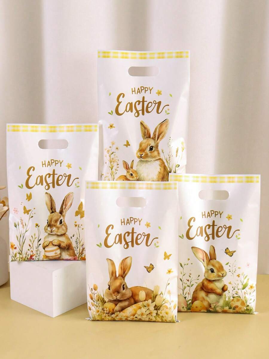 Rabbit Pattern Gift Bag, Easter Party Supplies