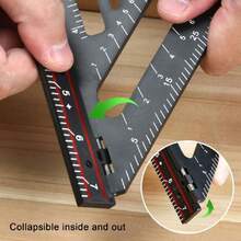 Escuadra de Carpintero, Escuadra de Carpintería de 90 Grados, Escuadra Multiusos para Marco, Viga de Metal, Escuadra Plegable de Plástico Portátil para Arquitectos, Diseñadores y,38265223 - Multicolor - Ver 5