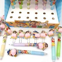 0.5mm Erasable Neutral Pen With Crayon Shin-Chan Cartoon Design, Smooth Writing Ink Flow, Suitable For School, Office Use, Student Prizes And Back To School Gifts - Multicolor - View 4