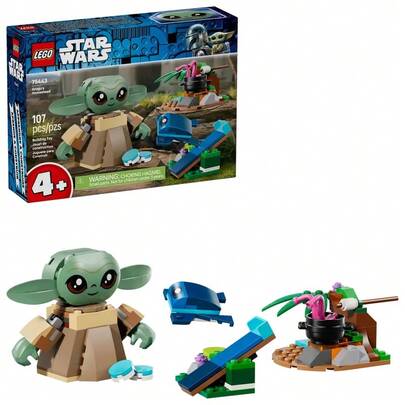  LEGO Star Wars Grogu's Homestead Building Toy For Boys & Girls - The Mandalorian Pretend Play Set With Sorgan Frog & Poseable Grogu Figures For Preschool Kids, Ages 4+ - Gift Idea For Birthdays - 75443
