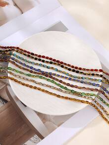 1 chiếc vòng cổ phong cách Bohemian, sáng tạo, thanh lịch, tinh tế bằng thép titan với mặt kính nhiều màu sắc, phù hợp cho phụ nữ và các cặp đôi, món quà trang sức tinh tế, hoàn hảo cho Ngày Valentine, hẹn hò hàng ngày, tiệc tùng, ngày lễ, đám cưới và kỳ nghỉ. - vòng cổ - Xem 7