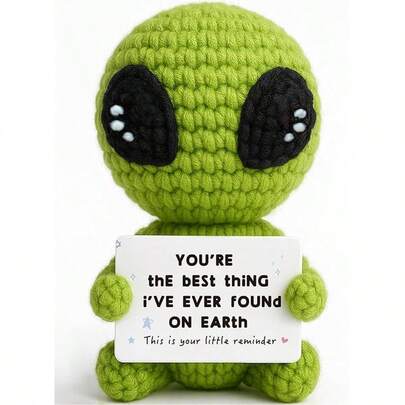 This Adorable Knitted Alien Plush Doll Makes A Thoughtful Gift Suitable For Various Occasions. It Is An Ideal Anniversary Gift, A Sweet Valentine's Day Present, Or A Creative Birthday Gift For Your Boyfriend Or Girlfriend.