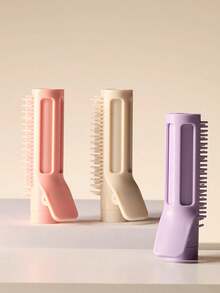 1支高冠卷发梳，新款时尚日系多巴胺可爱粉色发根蓬松夹可伸缩卷发梳，适用于打造空气刘海卷发造型，便携式卷发棒梳，适合旅行、居家和卧室日常使用。