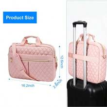 Laptop Bag, Fashionable, Suitable For Office Ladies, Ladies, Office, Briefcase, Business, Work, Computer Handbag - 粉色 - 查看 4