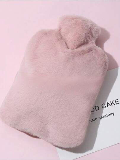 1000ml/500ml/200ml Pink Hot Water Bottle With Soft Plush Cover, Cute Cartoon PVC Hot Water Bag, With Soft Flannel Sleeve, Classic Hot Water Bottle For Winter, Christmas, Pain Relief, Foot Warmer, Menstrual Cramps, Recommended Gift For Family, Friends, Girlfriend, Valentine's Day, Ramadan